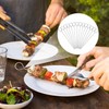 12 PCS 8'' Metal skewers for Kebabs, skewers Stainless Steel,