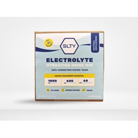 SLTY Electrolyte Haydration Drink Mix Vegan Keto Paleo Good for Intermittent Fasting, 1.05oz (Pack of 5)