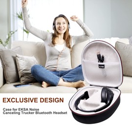 LTGEM Hard Case for BlueParrott B450-XT/B350-XT/S650-XT/B550-XT & JLab Go Work Gen 2 Noise Cancelling Bluetooth Headset - Travel Protective Carrying Storage Bag