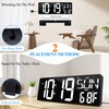 Large Digital Wall Clock with Remote Control 17.2" LED Large
