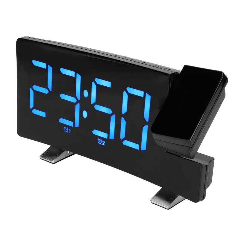Digital Alarm Clock 180° Projection On Ceiling Wall USB Powered