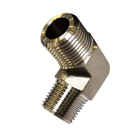 Metalwork Codo de acero inoxidable de 90 grados, macho NPT de 3/8 pulgadas x 1/4 pulgadas NPT macho reductor de tubería forjada, 1 pieza