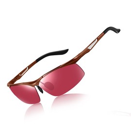 Laza-Vally Sports Sunglasses, Polarized Sunglasses, UV400 Protection, AL-MG Alloy, Ultra Lightweight for Driving, Biking, Fishing, Baseball, Skiing, Running, Golf, "Fishing"