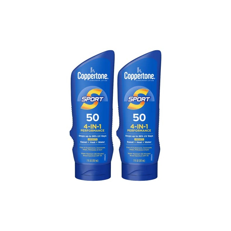 Coppertone Sport Sunscreen Lotion, protector solar SPF 50 de amplio