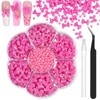 Kikonoke 420PCS Bow Nail Charms Kit with Half Pearls, 3D