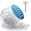 200 Pcs Clear Push Pins Tacks Count in Diamond-Shaped Can