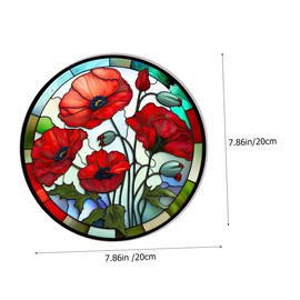 Zerodeko 1 Set Double Side Acrylic Flower Pendant Creative Red Floral Plaque for Home Decor Stylish Door Sign with Chic Design Versatile Decoration for Any Space