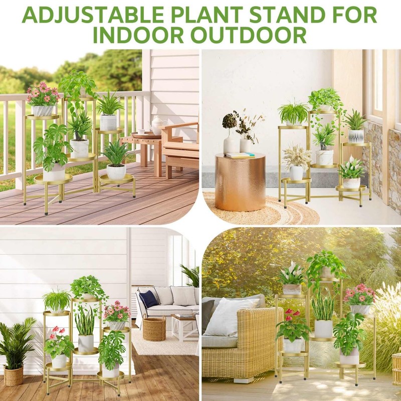 iDavosic.ly 6 Tier Large Plant Stand Indoor, 10 Inch Wide