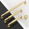 Amerdeco 10 Pack Brushed Gold Hammered Cabinet Pulls 3.75 Inch(96mm)