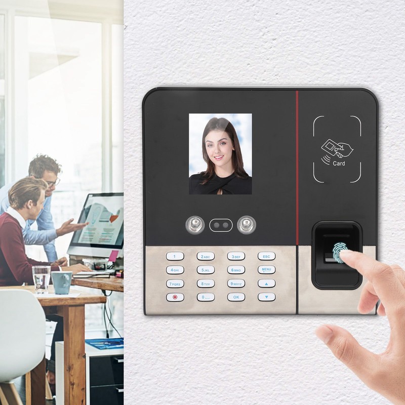 2.8in TCP/IP Time Attendance Face Fingerprint Password ID Card Recognition