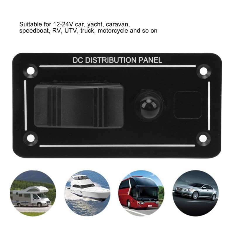 Toggle Switch Panel 12‑24V On Off Aluminum Red LED Indicator