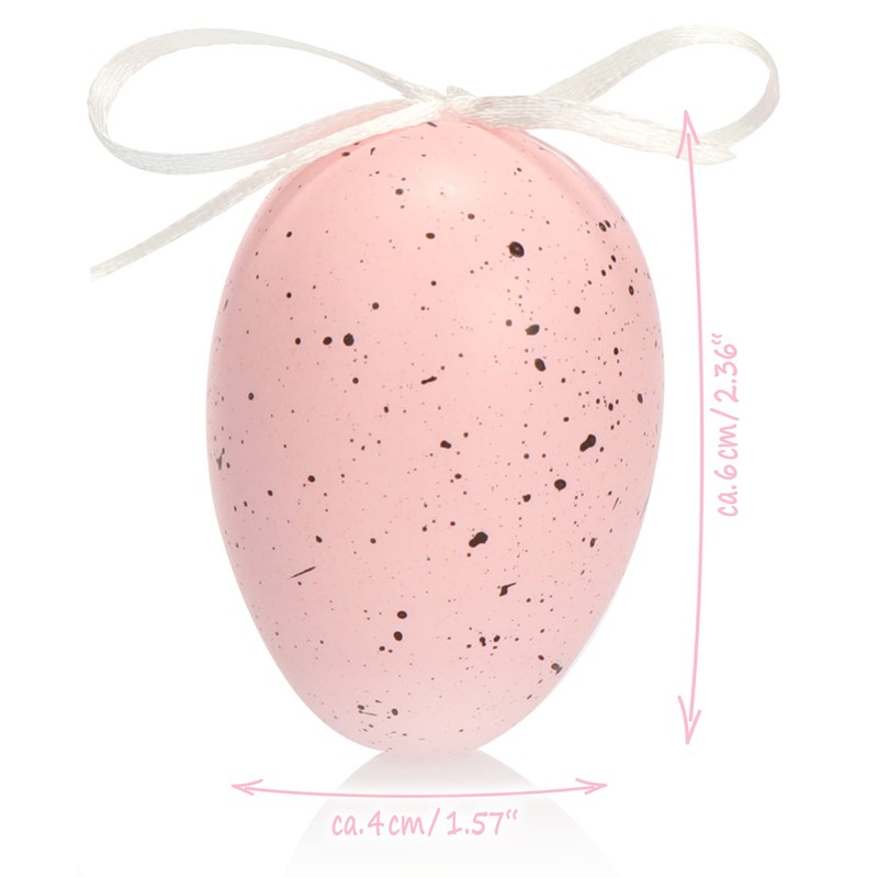 com-four® Hanging Easter Eggs - Easter Decoration with Natural Pattern