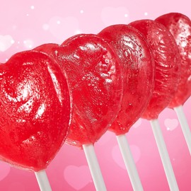 Snacktery Heart Lollipops - 28 Count - Heart-Shaped Valentines Lollipops - Red Valentine Suckers - Strawberry Flavored Heart Suckers - 12 Ounce