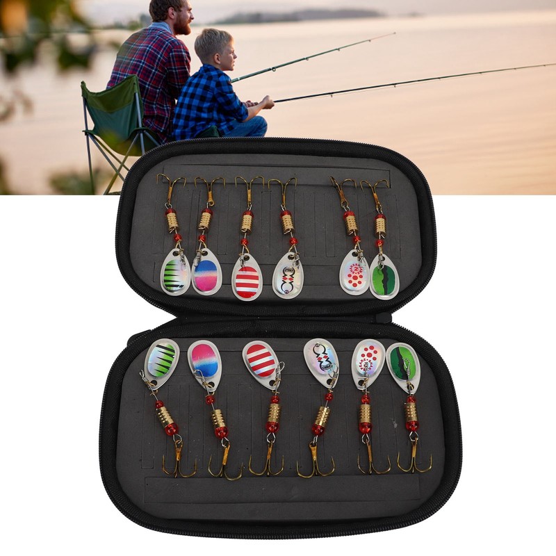 12Pcs Trout Lure Flashing Sequin Efficient Stainless Steel Bass Fishing