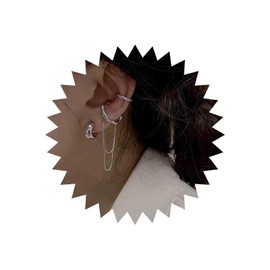 Aneneiceera Vintage Chunky Gold Hoops Earrings Gold Tassel Chain Dangle Earrings Wide Hoop Ear Cuff Earrings Set Punk Personlized Thick Earrings Jewellery for Women and Girls (Gold), Zinc