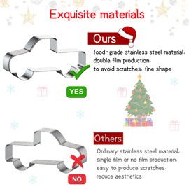 Powmag Construction Cookie Cutter, Set of 10 Construction Site Cutters, Digger Tractor Cookie Cutter, DIY Fondant Cookie Cutter Set for Children Birthday Party Decoration