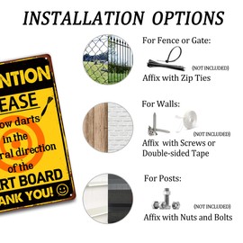 Attention! Please Throw Darts In The General Direction Of The Dart Board Thank You Tin Sign Man Cave Bar Wall Decor Metal Signs 8x12 Inch