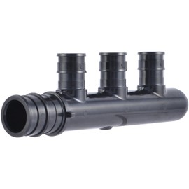 SharkBite 3 Port PEX Expansion Poly Tee, 3/4 Inch Closed Trunk with 1/2 Inch Outlet, Multi Line Water Manifold Plumbing Fittings for PEX-A Tubing, UAMPT3CZ