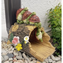 Euiroet Funny Turtle Gutter Downspout Extender Statue, Outdoor Decor Sculpture Ornament, Decorative Gutter Extension, Splash Block, Downspout Diverter, Eco-Friendly Resin, Perfect for 3"x4" Downspouts