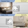 coolnews Crystal Glass Door Knobs Interior with Lock, Modern Round