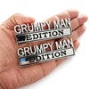 2pcs Grumpy Man Edition Emblem Badge Car Sticker for Universal