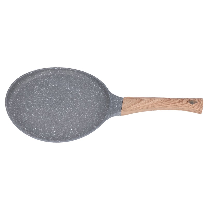 Flat Bottomed Pancake Pan Grey Aluminum Alloy Cooking Pan Non