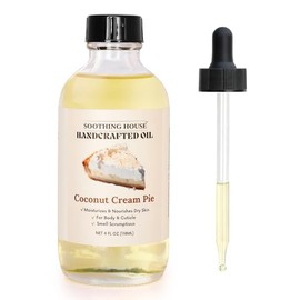 Aceite corporal de pastel de crema de coco, humectante corporal prmium para una piel suave y brillante con aceite de almendras y jojoba (4 onzas...   