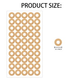 2500 Pcs Kraft Hole Reinforcement Stickers,Self-Adhesive 0.25" Diameter Hole Labels for School Home Paper Sheet Binder
