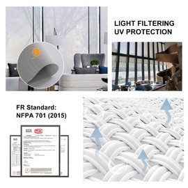 Persilux Custom Solar Sun Screen Roller Shades 5% Openness Light Filtering View Through Glare Control Sheer Blinds for Windows Thermal Insulated Window Shades for Living Room, Easy to Install (Grey)