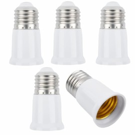 E26 to E26 Socket Extender, 3CM/1.2IN Socket Extension, Lamp Bulb Socket Extension, Lamp Holder Adapter165℃ Heat-Resistant No Fire Hazard, Standard Light Bulb Base Extensio 5-Pack