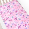 JISEN 3 Piece Crib Bedding Set for Baby Girls Boys