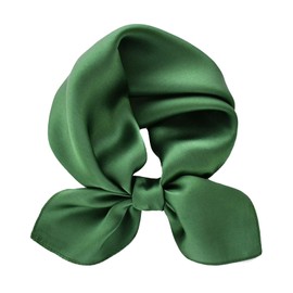 Solid Color Neck Scarf For Women Square Satin Head Scarves headband Bandanas 23.6× 23.6 inches-15