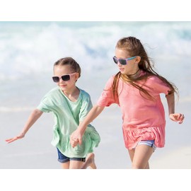 DEAFRAIN 2 Pack Kids Sunglasses Polarized for Boys Girls Sport Cycling Baseball Running Beach Glasses for age 5-13, 100% UV Protection