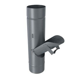 ZAMBELLI Rain Pipe Flap Galvanised without Sieve Diameter 100 mm Anthracite Rain Water Flap Gutter Drain for Rain Butt
