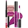 evpct 2Pcs Fuchsia Red Matte Lip Liner and Lipstick Combo