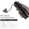 Manual Coffee Grinder, Hxswkk Hand Coffee Bean Grinder with 6-star