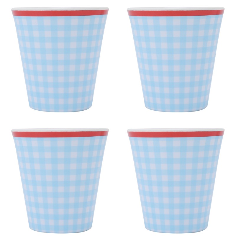 4Pcs/Set Imitation Porcelain Water Cup Originality Beverage Mug for Home