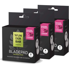 Bladepad Refill Economy Pack of 6 (3 x 2) Wet Razors Cleaning and Sharpening