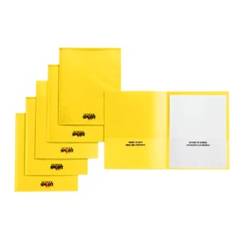 School Smart Take Home Folder, Yellow, Set of 24