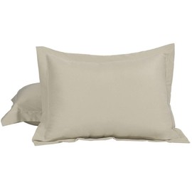 sourcing map Pillow Shams 2 Pack Soft Brushed Microfiber Envelope Closure Pillowcases Beige 30 x 40cm
