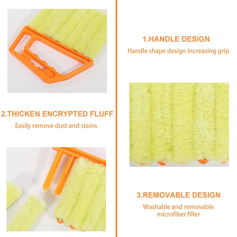 2 Pcs Blind Cleaner - Washable Window Blind Cleaner Duster