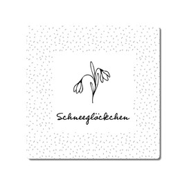 Interluxe Metal Sign 20 x 20 cm Snowdrop Decoration Spring Easter Spring Country House Love