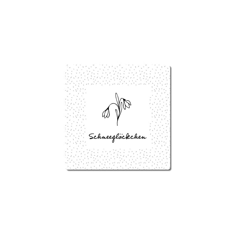 Interluxe Metal Sign 20 x 20 cm Snowdrop Decoration Spring