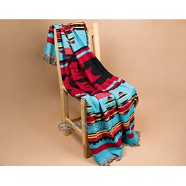 Mision Del Rey Southwestern Designer Throw 50x60 -Pueblo Turquoise