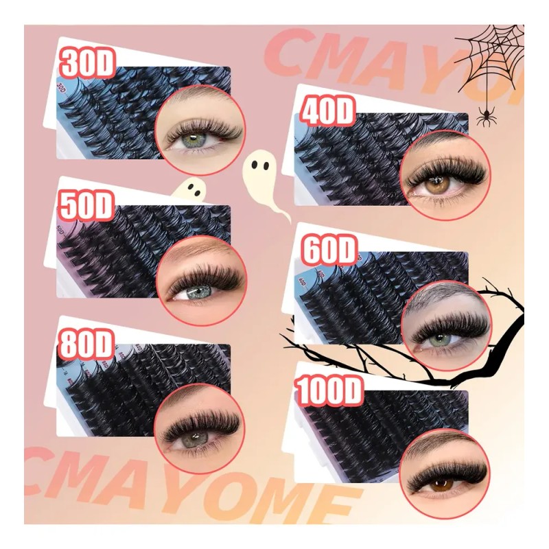 Kit De Extensión Lash Diy Lash Clusters 8-16mm 600 Pcs