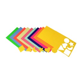 Bright Ideas Gummed Paper Activity Shapes. Pack of 300 Assorted Shapes and Sizes. 80gsm Stationery Paper for Arts and Crafts, Ideal for Schools, Home Crafting and Kids Scrapbooking. BI1032.