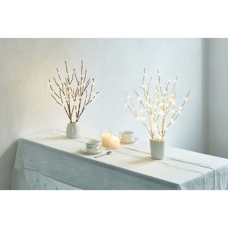 Fudios Lighted Branches with Timer Battery 70 Warm White LED