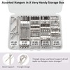 ATDORO 136pcs Picture Hangers, 5 Sizes Picture Hanging Kits, Picture