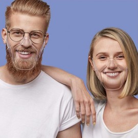 Snug-Fit Full-Face Transparent Protective Face Shield 1type 3ea
