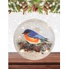 Gift Essentials Bluebird Crackle Glass Globe - LED Christmas Light